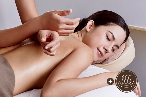 温泉 + アロマオイルマッサージ <br> Onsen + Aroma Oil Massage